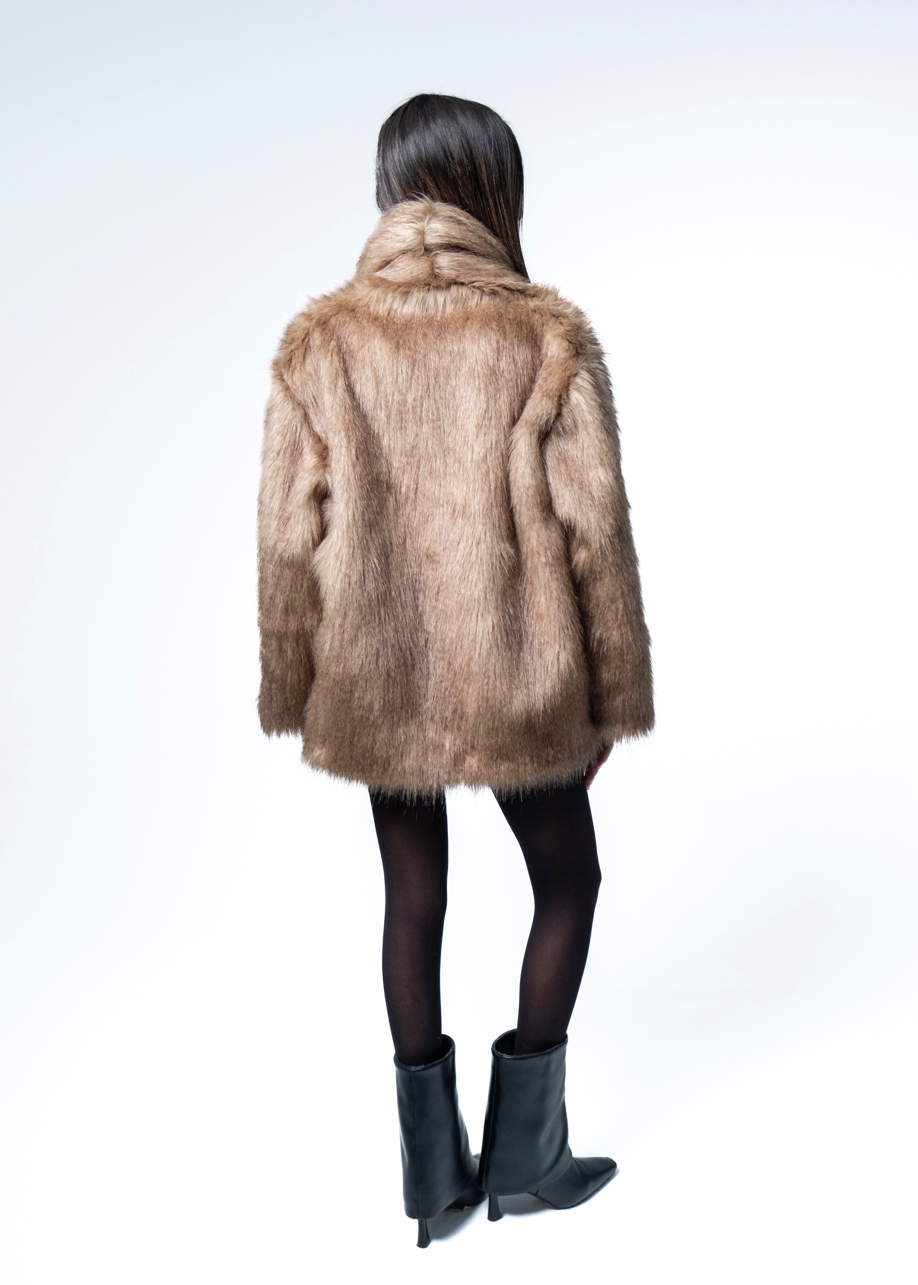 Brown Faux Fur Jacket