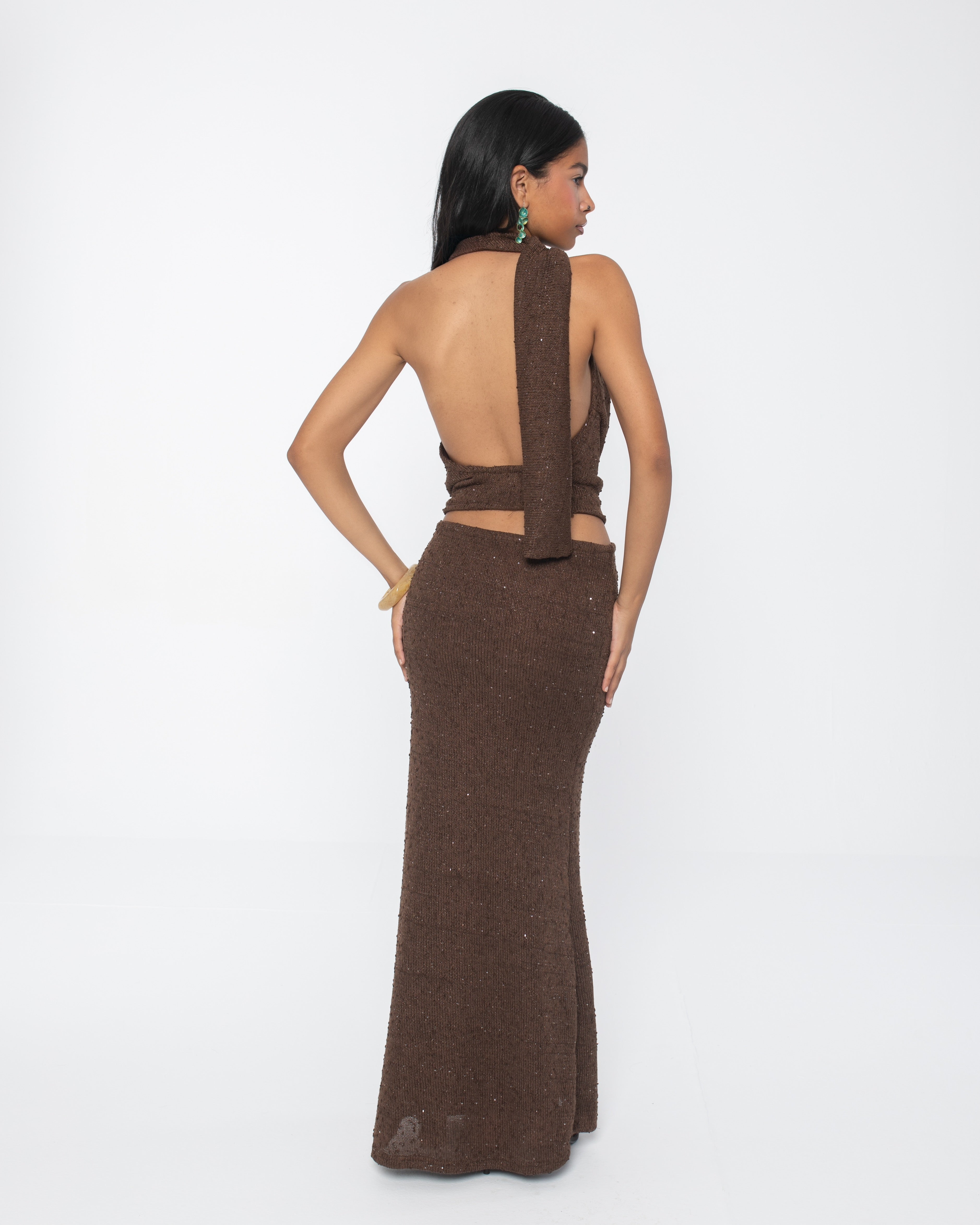 Brown Scarf Set