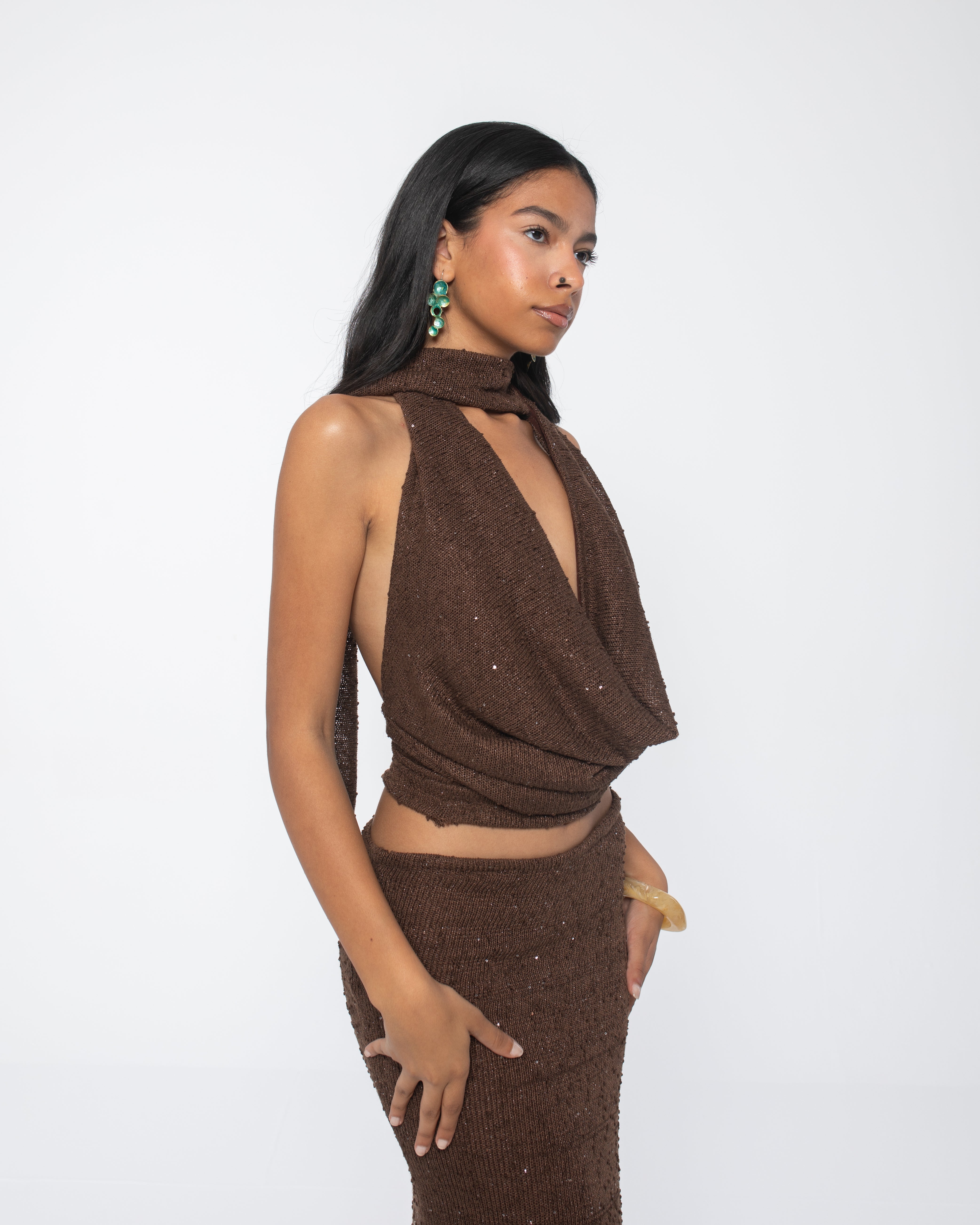 Brown Scarf Set