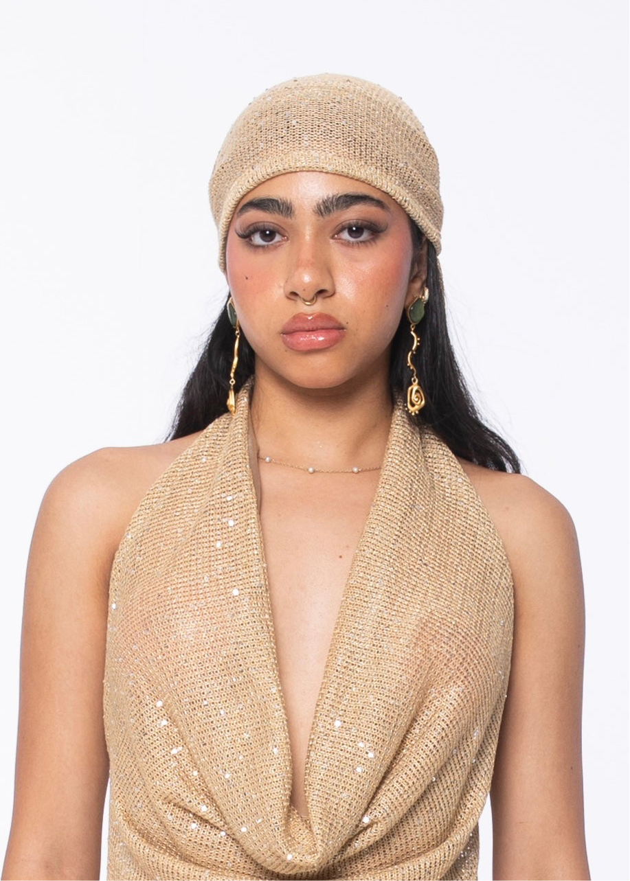 Gold Sequin Scarf
