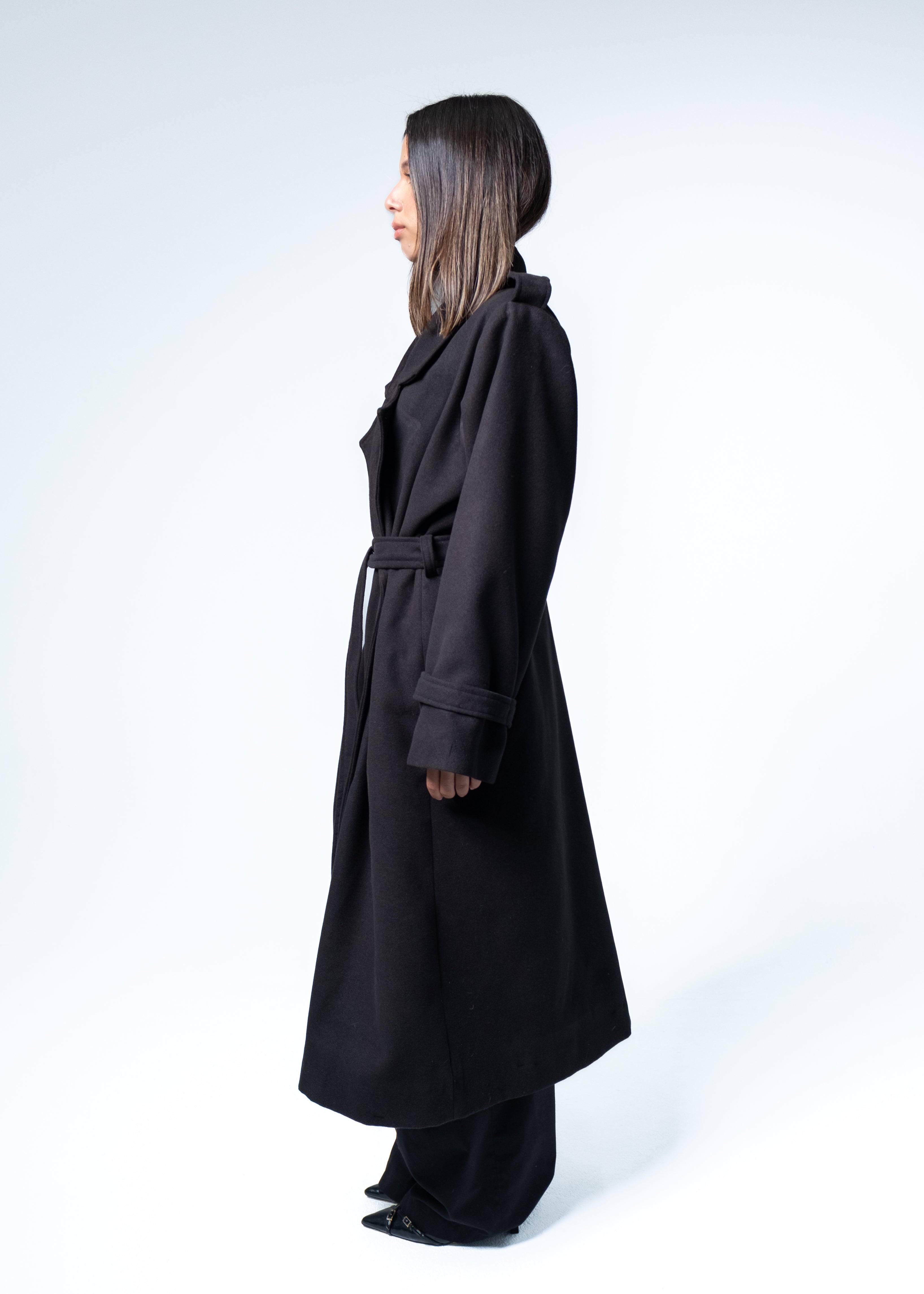 Black Maxi Wool Coat