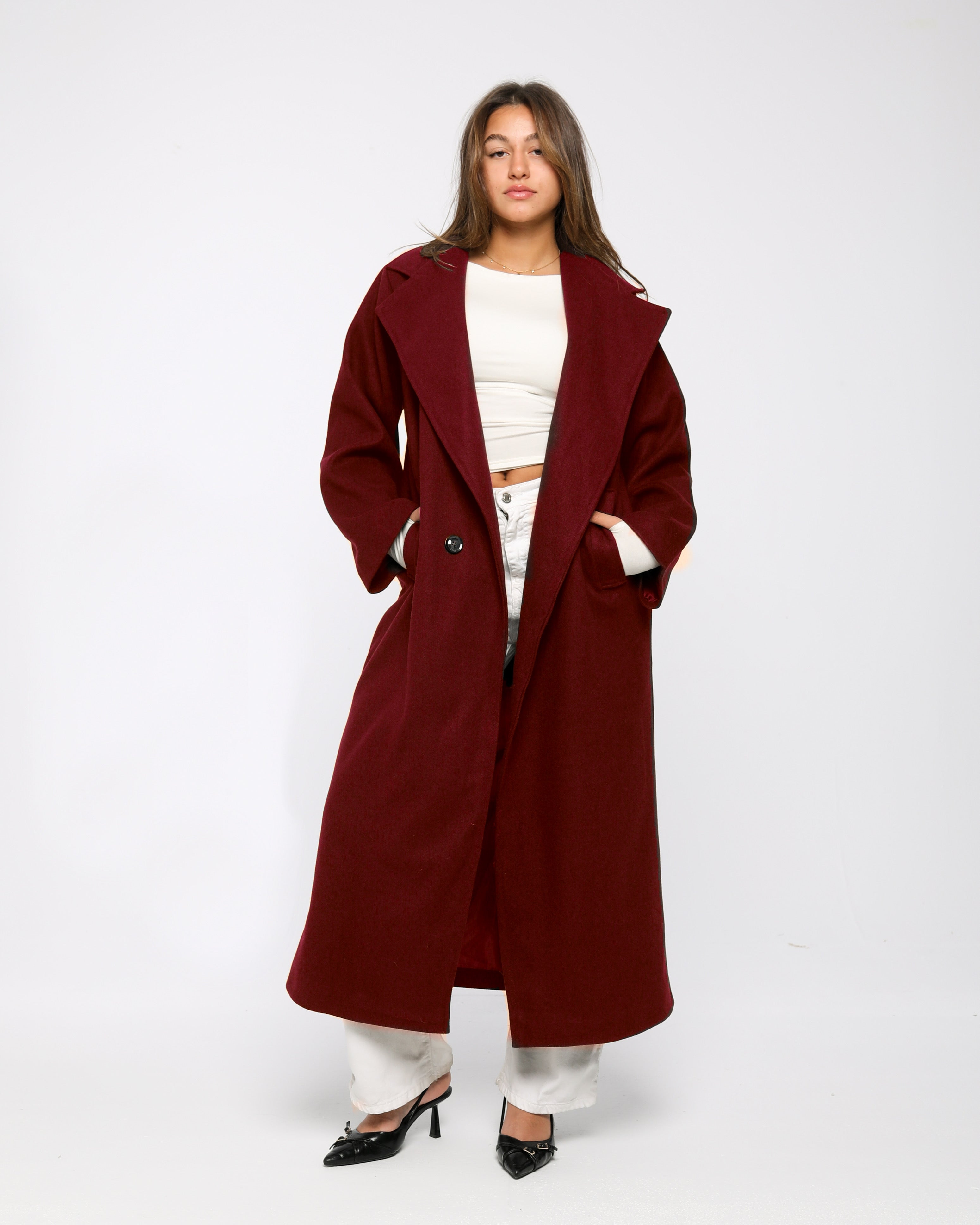 Burgundy Long Coat